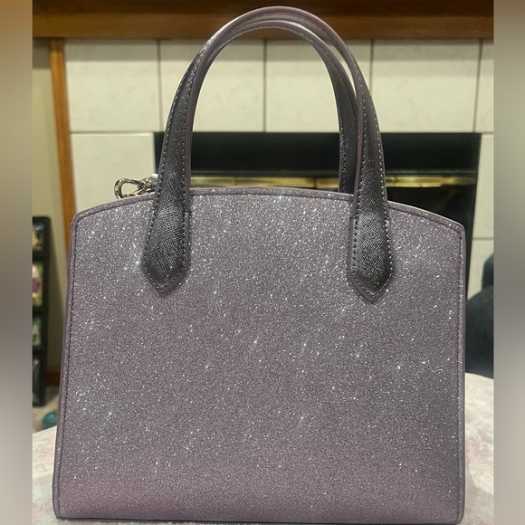 NWT Kate Spade Tinsel Glitter Satchel in hard to find color Lilac Frost - Picture 3 of 8